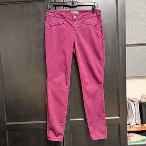 Guess Women's Straight Leg Jeans in Deep Purple-Maroon